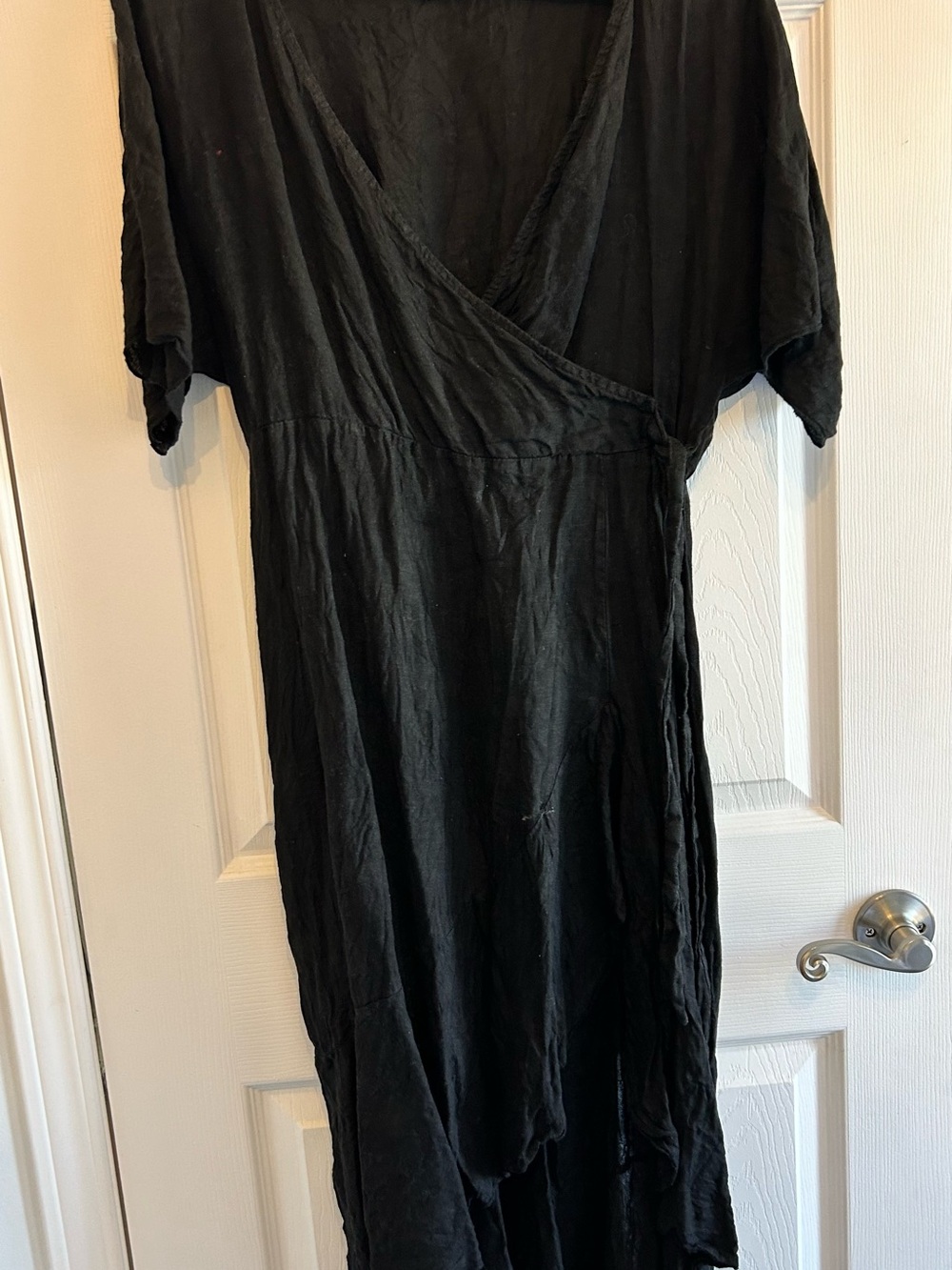 Black Wrap-Style Women’s Dress